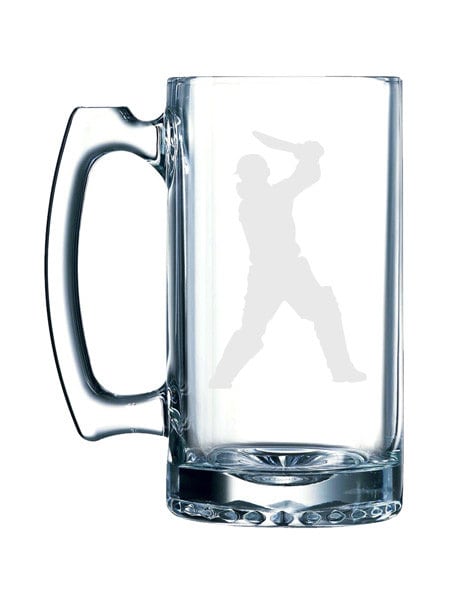 Cricket Player #3 - Batter Batsman Shot Score Wicket  -  26 oz glass mug stein