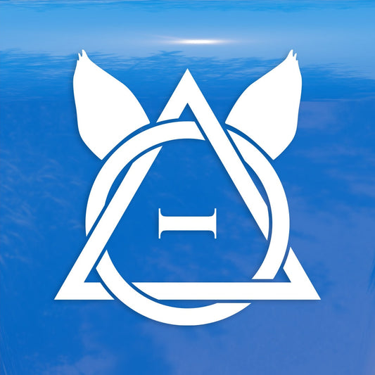 Therian Symbol Decal with Wolf Ears – Animal Spirit Vinyl Sticker for Cars, Laptops, and More