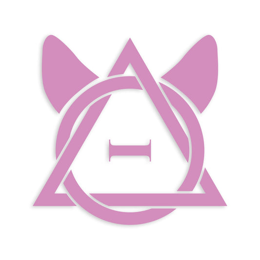 Therian Symbol Decal with Fox Ears – Spiritual Vinyl Sticker for Cars, Laptops, and More