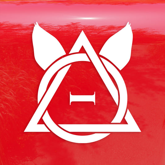 Therian Symbol Decal with Wolf Ears – Animal Spirit Vinyl Sticker for Cars, Laptops, and More