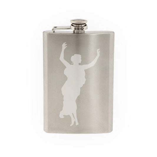 Greek Olympians - Aphrodite Goddess Love Beauty Pleasure- Etched 8 Oz Stainless Steel Flask