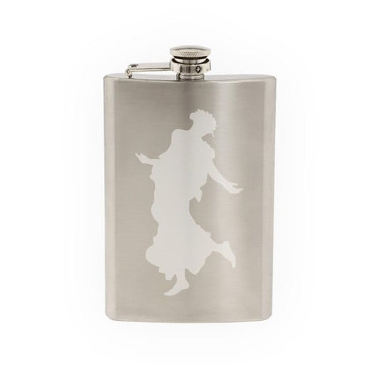 Greek Olympians - Artemis Goddess of Hunt Childbirth- Etched 8 Oz Stainless Steel Flask