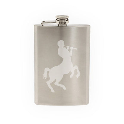 Greek Olympians - Centaur Chiron Teacher Medicine- Etched 8 Oz Stainless Steel Flask