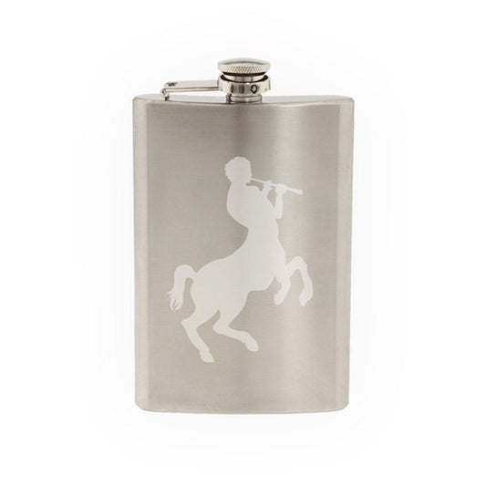 Greek Olympians - Centaur Chiron Teacher Medicine- Etched 8 Oz Stainless Steel Flask