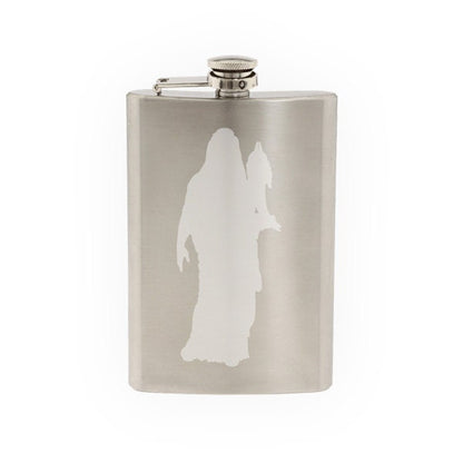 Greek Olympians - Demeter Goddess Harvest Marriage Earth- Etched 8 Oz Stainless Steel Flask