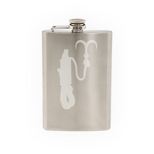 Stealth Grappling hook Ninja tool Assassin Crime Fighter- Etched 8 Oz Stainless Steel Flask