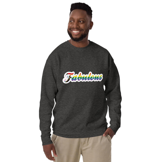 Fabulous Calligraphy Progress Pride Flag LGBTQ POC Transgender Flag - Unisex Premium Sweatshirt