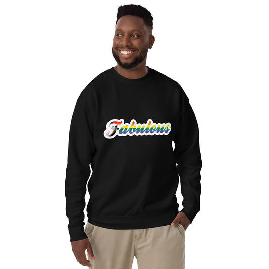 Fabulous Calligraphy Progress Pride Flag LGBTQ POC Transgender Flag - Unisex Premium Sweatshirt
