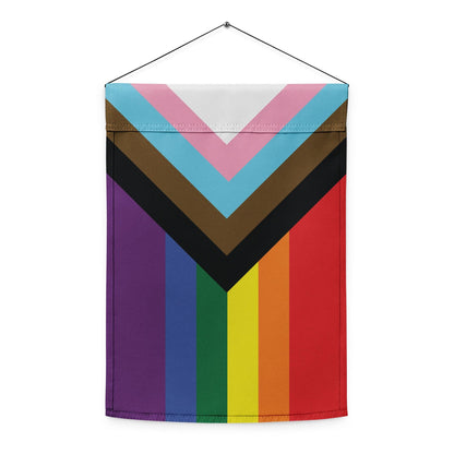 Progress Pride Garden Flag – LGBTQ+, POC, Transgender Flag, 12 x 17 Inch – Vibrant Outdoor Decor for Yard and Garden