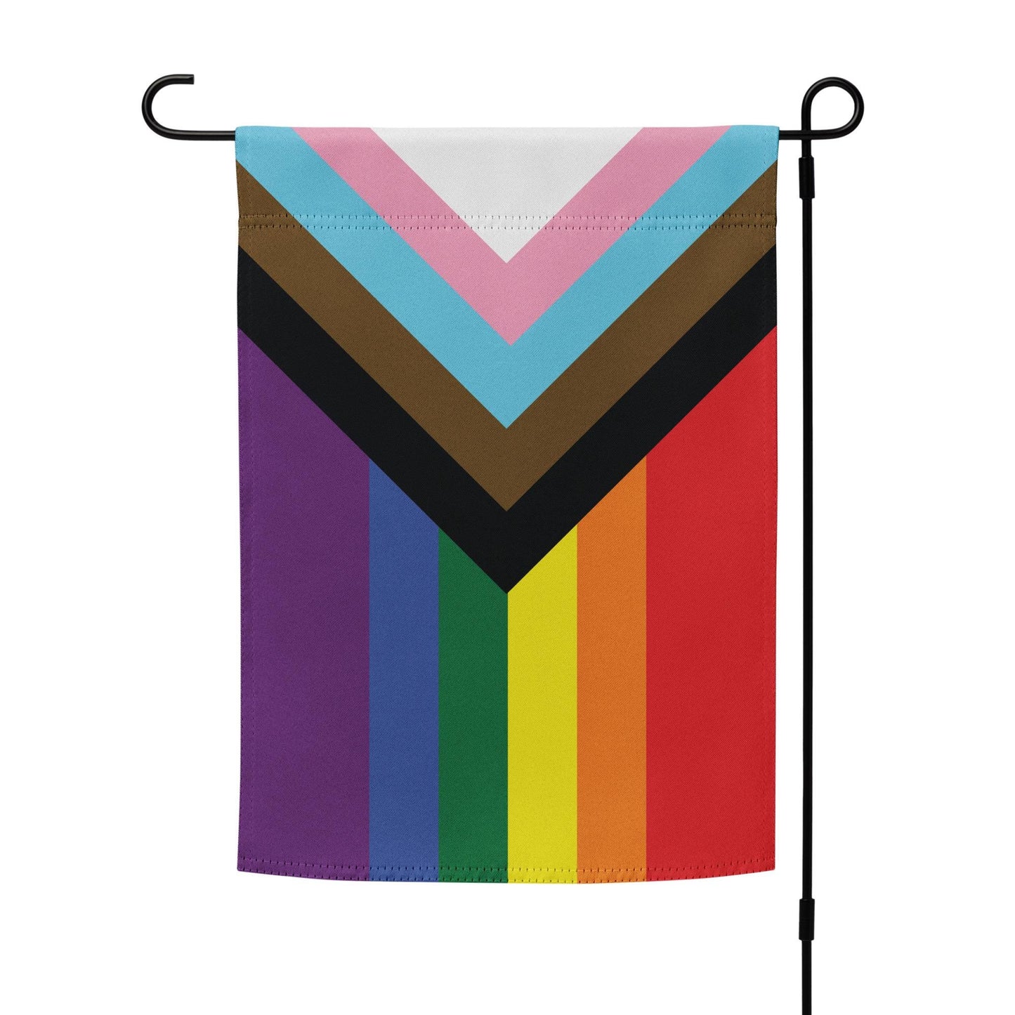 Progress Pride Garden Flag – LGBTQ+, POC, Transgender Flag, 12 x 17 Inch – Vibrant Outdoor Decor for Yard and Garden