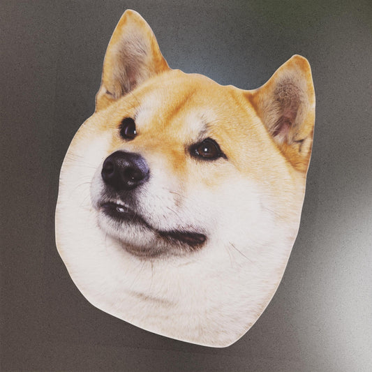 Shiba Inu Dog Doge Face Vinyl Decal Sticker – Fun and Cute Car, Laptop, and Window Decor – Durable, Weatherproof, Easy to Apply