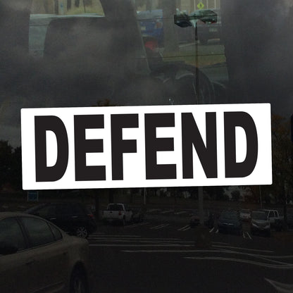 Defend Protest Vinyl Decal – Vibrant Social Justice Sticker for Cars, Laptops, Windows, and More
