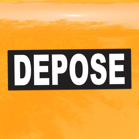 Depose Protest Vinyl Decal – Social Justice Vibrant Sticker for Cars, Laptops, Windows, and More