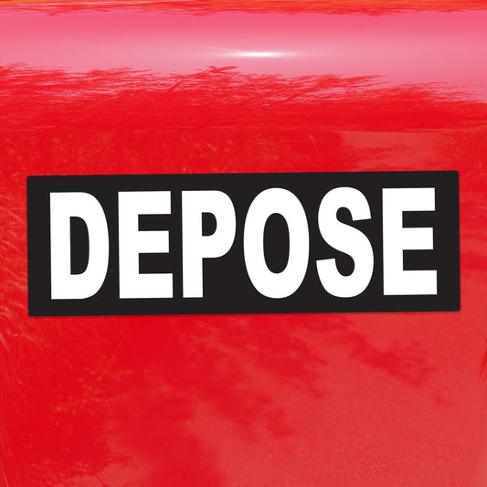 Depose Protest Vinyl Decal – Social Justice Vibrant Sticker for Cars, Laptops, Windows, and More