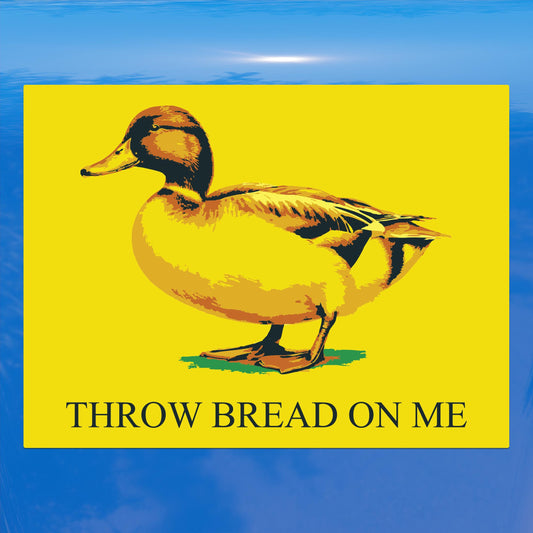 Throw Bread On Me Vinyl Bumper Sticker – Waterproof Decal for Cars, Laptops, and More – Durable, Weatherproof, Easy to Apply