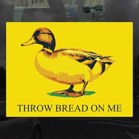 Throw Bread On Me Vinyl Bumper Sticker – Waterproof Decal for Cars, Laptops, and More – Durable, Weatherproof, Easy to Apply