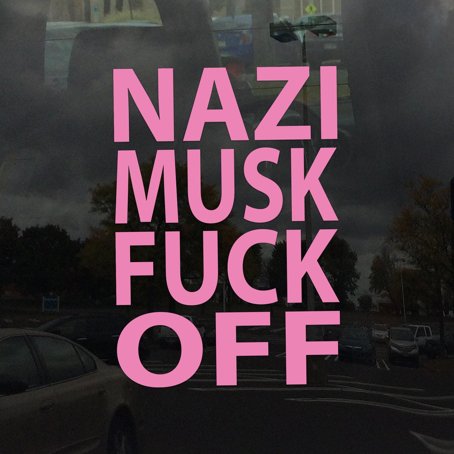 Nazi Musk F*** Off Protest Decal – Vibrant Color Vinyl Sticker for Cars, Laptops, and Windows