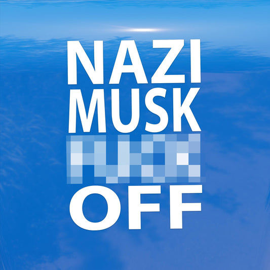 Nazi Musk F*** Off Protest Decal – Vibrant Color Vinyl Sticker for Cars, Laptops, and Windows