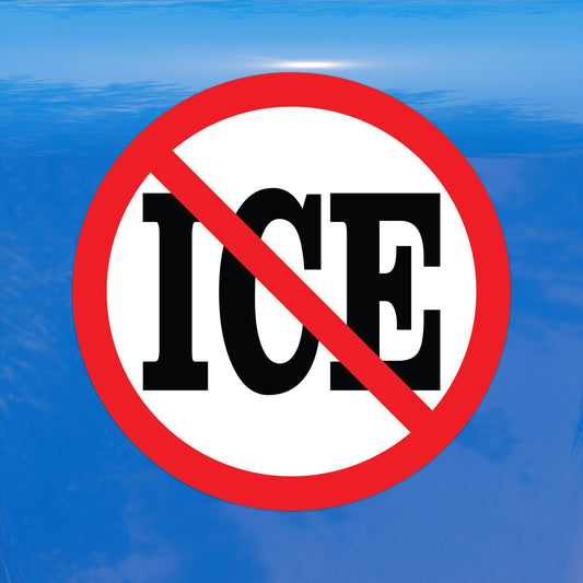 No ICE Protest Decal – Vibrant Color Vinyl Sticker for Cars, Laptops, and Windows