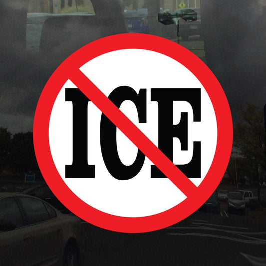 No ICE Protest Decal – Vibrant Color Vinyl Sticker for Cars, Laptops, and Windows