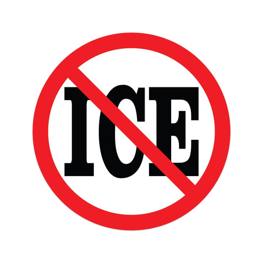 No ICE Protest Window Cling – Vibrant Color Static Cling for Indoor and Outdoor Use