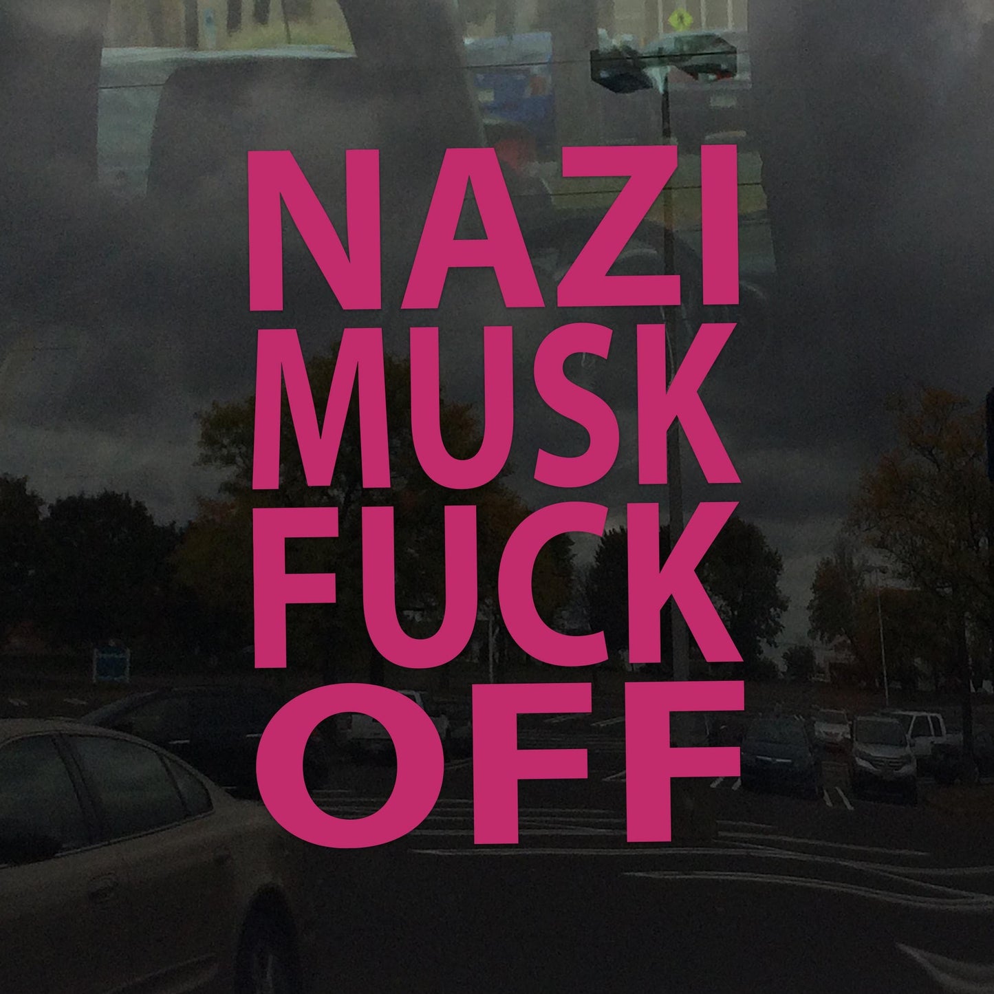 Nazi Musk F*** Off Protest Decal – Vibrant Color Vinyl Sticker for Cars, Laptops, and Windows