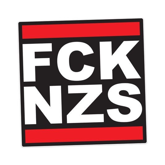 FCK NZS Sticker Dark Version – Anti-Fascist Vinyl Decal for Cars, Laptops, and Windows – Bold Protest & Activism Sticker