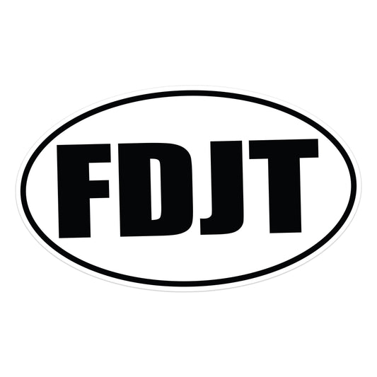 FDJT Fuck Donald Trump Protest Decal - Vinyl Sticker for Cars, Laptops, and Windows