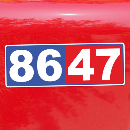 8647 Anti Trump Protest Decal - Resist Divisive Leadership - Activism Vinyl Sticker for Cars, Laptops, and Water Bottles