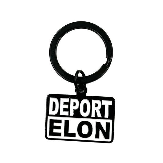 Deport Elon Keychain - Protest Enamel Keychain with Keyring - Activist Accessory (1.25 inch)