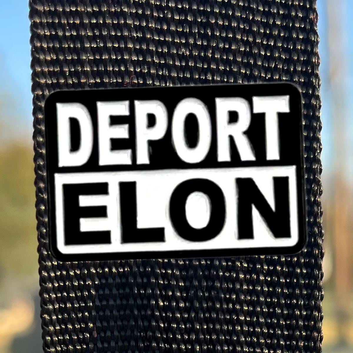 Deport Elon Enamel Pin - Protest Accessory - 1.25 inch Activist Lapel Pin for Political Change