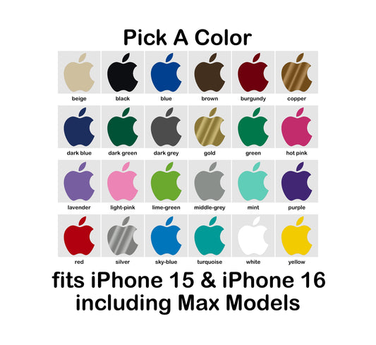 Logo Color Swap Sticker for iPhone Apple Color Changer Decal - Vinyl Decal Sticker - Pick a Color for iPhone 15 and iPhone 16 including Max