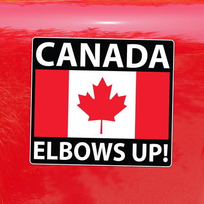 Canada Elbows Up Decal - Resist Tyranny - Vinyl Sticker for Cars, Laptops, Windows and Water Bottles