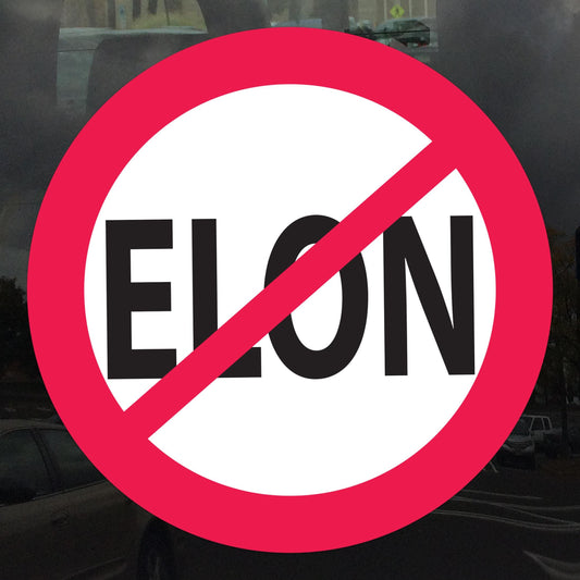 Anti Elon Musk Protest Decal – Vibrant Color Vinyl Sticker for Cars, Laptops, and Windows