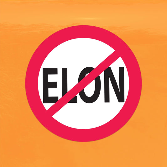 Anti Elon Musk Protest Decal – Vibrant Color Vinyl Sticker for Cars, Laptops, and Windows