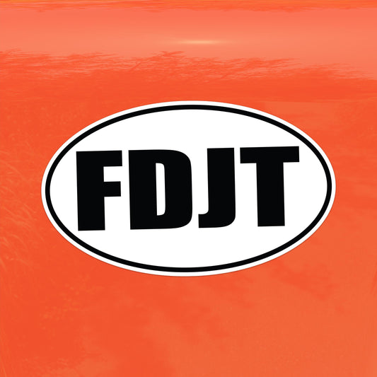 FDJT Fuck Donald Trump Protest Decal - Vinyl Sticker for Cars, Laptops, and Windows