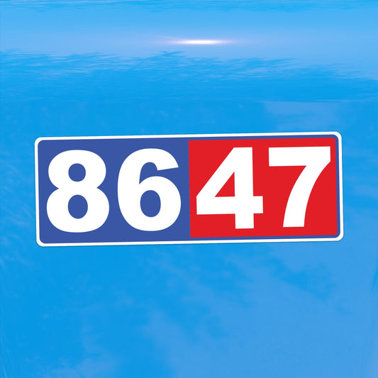 8647 Anti Trump Protest Decal - Resist Divisive Leadership - Activism Vinyl Sticker for Cars, Laptops, and Water Bottles