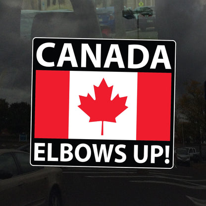 Canada Elbows Up Decal - Resist Tyranny - Vinyl Sticker for Cars, Laptops, Windows and Water Bottles