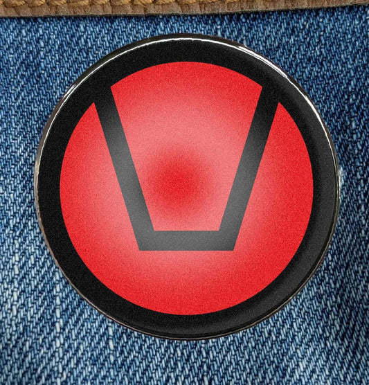 Swinger Symbol Pin – IYKYK Enamel Pin - Circular Printed Art Metal Enamel Pin Metal with a Protective Gloss Epoxy Finish