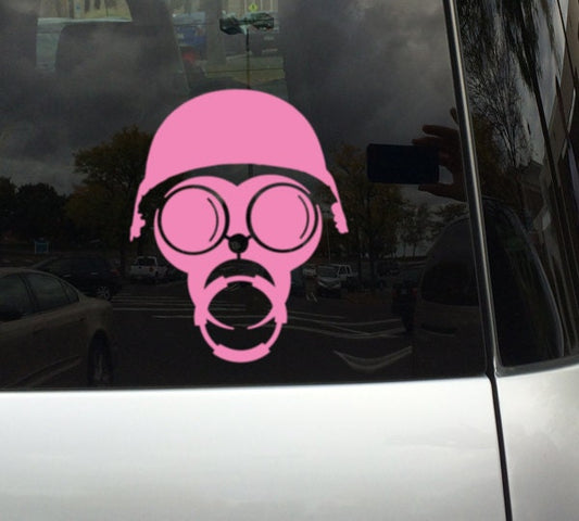 Biohazard Gas Mask Symbol Combination Car Window Decal Custom Colors and Sizes Available Extremely Awesome and Cool