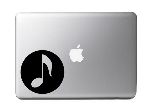 Audiophile#1-Note Circle-Macbook,Ipad,and Car Decal Custom Colors and Sizes Available