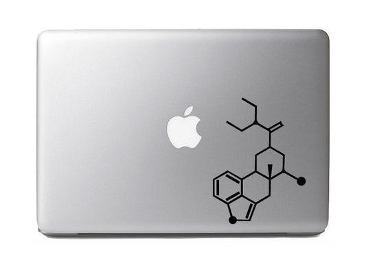 LSD - Psychedelic Drug Chemical Compound Skeletal Formula - Vinyl Decal Several Sizes Available