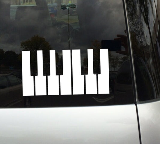Piano Keys Octave Vinyl Decal Sticker Custom Colors and Sizes Available
