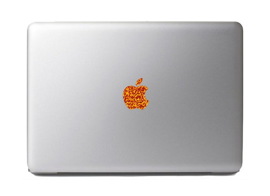 Orange Glitter Macbook Apple Color Changer Decal - Opaque Vinyl Decal Sticker for All Macbook Models