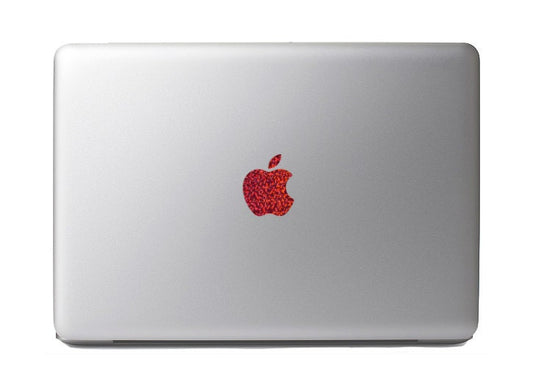 Red Glitter Macbook Apple Color Changer Decal - Opaque Vinyl Decal Sticker for All Macbook Models