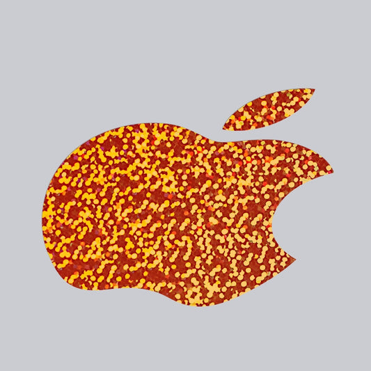 Orange Glitter Macbook Apple Color Changer Decal - Opaque Vinyl Decal Sticker for All Macbook Models