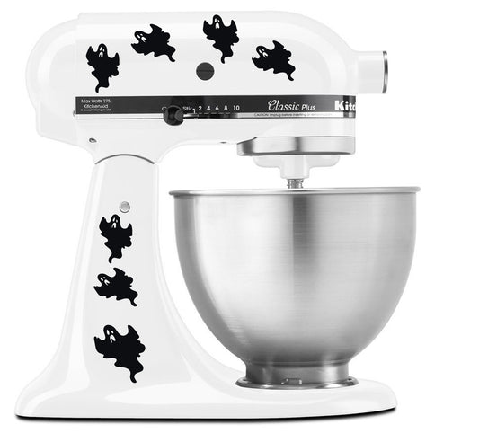 Halloween Ghosts Poltergeist Wraith Boo Scary - Vinyl Decal Set for Kitchen Mixers