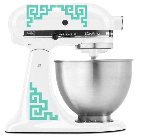 Japanese Traditional Medallion Pattern - Vinyl Decal Set for Kitchen Mixers